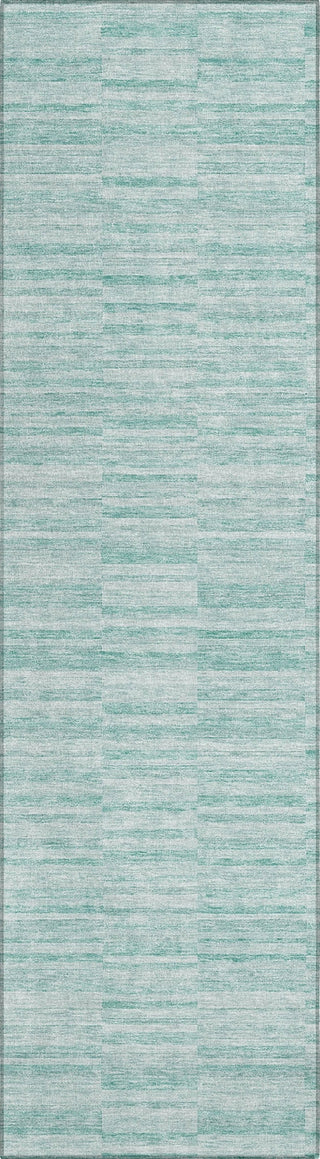 Piper Looms Chantille Stripes ACN817 Turquoise Machine Washable Area Rug Runner Main Image
