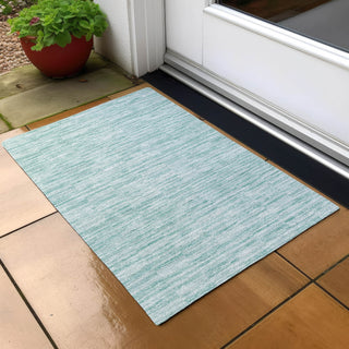 Piper Looms Chantille Stripes ACN817 Turquoise Machine Washable Area Rug Scatter Outdoor Lifestyle Image Feature