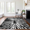 Piper Looms Chantille Modern ACN818 Black Machine Washable Area Rug Lifestyle Image Feature