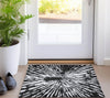 Piper Looms Chantille Modern ACN818 Black Machine Washable Area Rug Scatter Lifestyle Image Feature