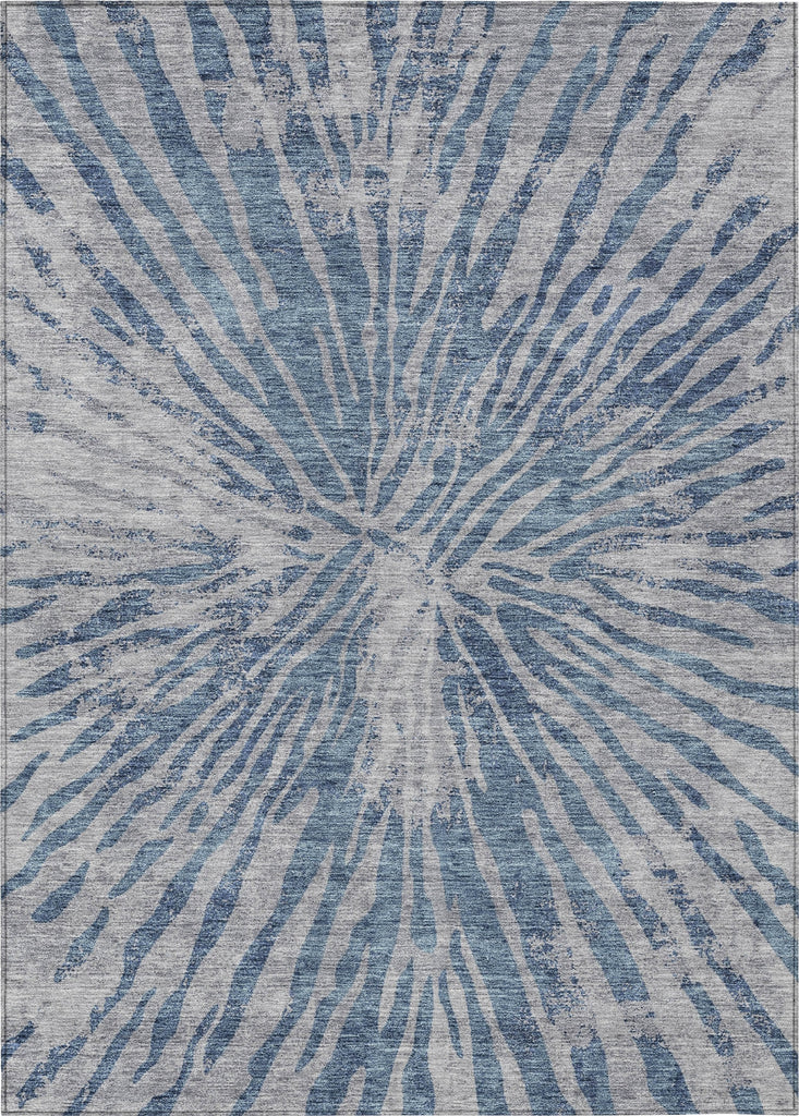 Piper Looms Chantille Modern ACN818 Blue Machine Washable Area Rug main image