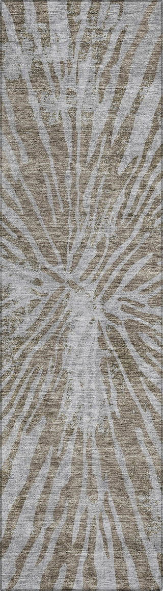 Piper Looms Chantille Modern ACN818 Brown Machine Washable Area Rug Runner Main Image