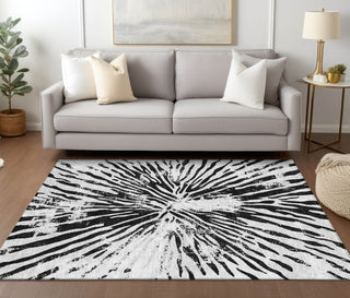 Piper Looms Chantille Modern ACN818 Ivory Machine Washable Area Rug Lifestyle Image Feature