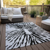 Piper Looms Chantille Modern ACN818 Ivory Machine Washable Area Rug Outdoor Lifestyle Image Feature