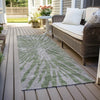 Piper Looms Chantille Modern ACN818 Olive Machine Washable Area Rug Runner Outdoor Lifestyle Image Feature