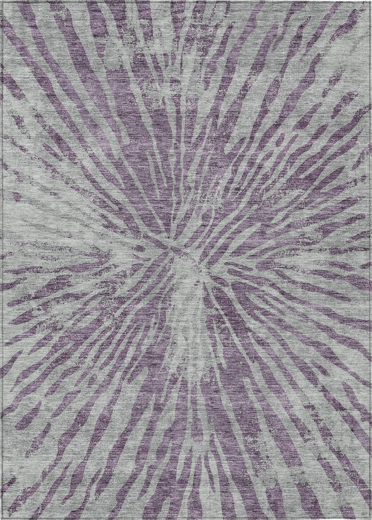 Piper Looms Chantille Modern ACN818 Purple Machine Washable Area Rug main image