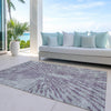 Piper Looms Chantille Modern ACN818 Purple Machine Washable Area Rug Outdoor Lifestyle Image Feature