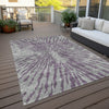 Piper Looms Chantille Modern ACN818 Purple Machine Washable Area Rug Outdoor Lifestyle Image Feature