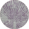 Piper Looms Chantille Modern ACN818 Purple Machine Washable Area Rug Round Main Image