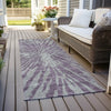 Piper Looms Chantille Modern ACN818 Purple Machine Washable Area Rug Runner Outdoor Lifestyle Image Feature