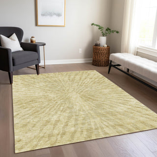 Piper Looms Chantille Modern ACN818 Wheat Machine Washable Area Rug Lifestyle Image Feature