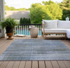 Piper Looms Chantille Stripes ACN819 Blue Machine Washable Area Rug Outdoor Lifestyle Image Feature