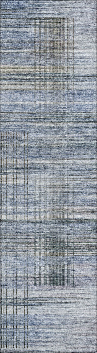 Piper Looms Chantille Stripes ACN819 Blue Machine Washable Area Rug Runner Main Image