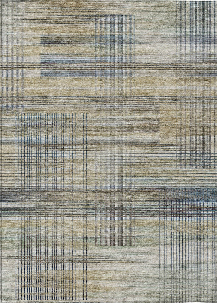 Piper Looms Chantille Stripes ACN819 Khaki Machine Washable Area Rug main image