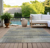 Piper Looms Chantille Stripes ACN819 Khaki Machine Washable Area Rug Outdoor Lifestyle Image Feature