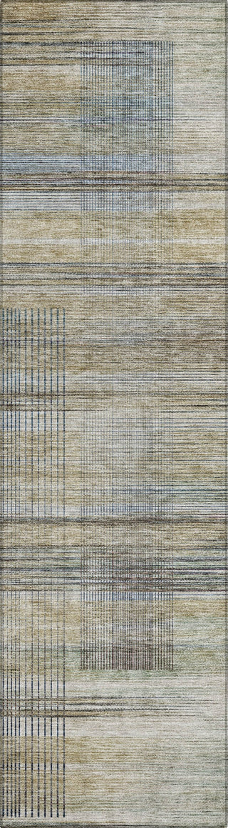 Piper Looms Chantille Stripes ACN819 Khaki Machine Washable Area Rug Runner Main Image