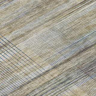 Piper Looms Chantille Stripes ACN819 Khaki Machine Washable Area Rug Swatch Image