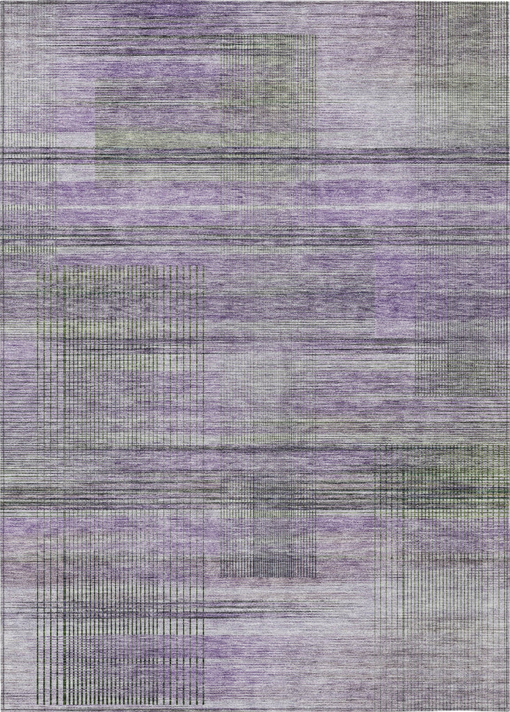 Piper Looms Chantille Stripes ACN819 Purple Machine Washable Area Rug main image