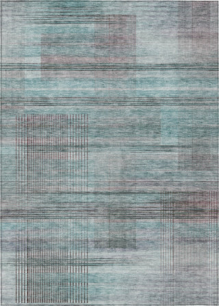 Piper Looms Chantille Stripes ACN819 Teal Machine Washable Area Rug main image