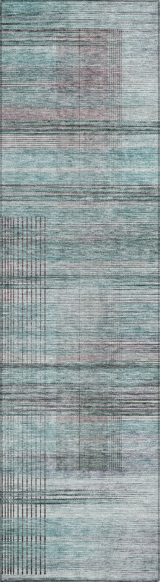 Piper Looms Chantille Stripes ACN819 Teal Machine Washable Area Rug Runner Main Image