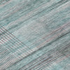 Piper Looms Chantille Stripes ACN819 Teal Machine Washable Area Rug Swatch Image