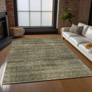 Piper Looms Chantille Stripes ACN820 Brown Machine Washable Area Rug Lifestyle Image Feature