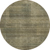 Piper Looms Chantille Stripes ACN820 Brown Machine Washable Area Rug Round Main Image