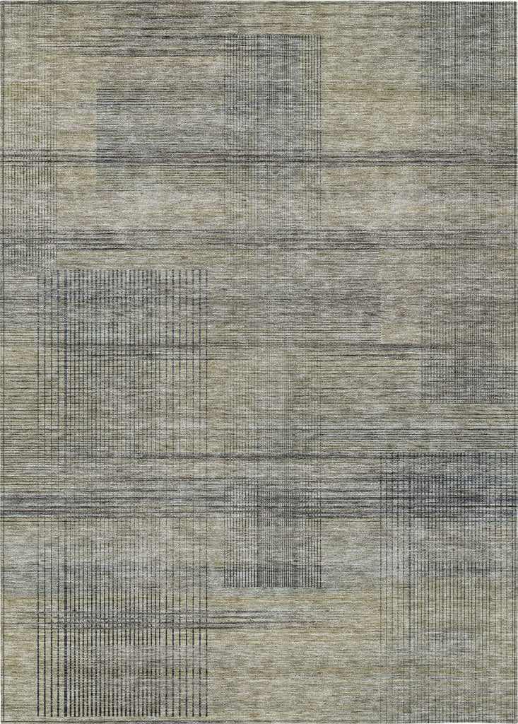 Piper Looms Chantille Stripes ACN820 Khaki Machine Washable Area Rug main image