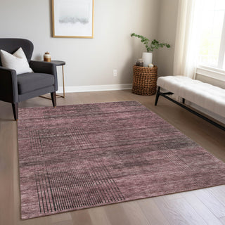 Piper Looms Chantille Stripes ACN820 Merlot Machine Washable Area Rug Lifestyle Image Feature