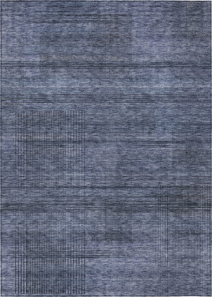 Piper Looms Chantille Stripes ACN820 Navy Machine Washable Area Rug main image