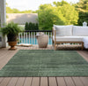 Piper Looms Chantille Stripes ACN820 Olive Machine Washable Area Rug Outdoor Lifestyle Image Feature
