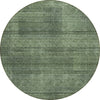 Piper Looms Chantille Stripes ACN820 Olive Machine Washable Area Rug Round Main Image