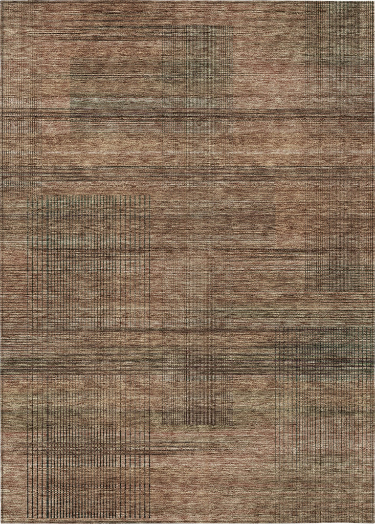 Piper Looms Chantille Stripes ACN820 Paprika Machine Washable Area Rug main image