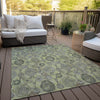 Piper Looms Chantille Damask ACN821 Aloe Machine Washable Area Rug Outdoor Lifestyle Image Feature