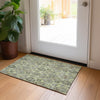 Piper Looms Chantille Damask ACN821 Aloe Machine Washable Area Rug Scatter Lifestyle Image Feature