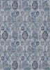 Piper Looms Chantille Damask ACN821 Blue Machine Washable Area Rug main image