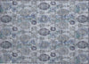 Piper Looms Chantille Damask ACN821 Blue Machine Washable Area Rug Scatter Main Image