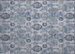 Piper Looms Chantille Damask ACN821 Blue Machine Washable Area Rug Scatter Main Image