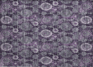 Piper Looms Chantille Damask ACN821 Eggplant Machine Washable Area Rug Scatter Main Image