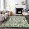 Piper Looms Chantille Damask ACN821 Green Machine Washable Area Rug Lifestyle Image Feature