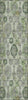 Piper Looms Chantille Damask ACN821 Green Machine Washable Area Rug Runner Main Image