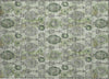 Piper Looms Chantille Damask ACN821 Green Machine Washable Area Rug Scatter Main Image