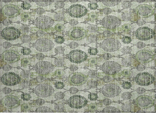Piper Looms Chantille Damask ACN821 Green Machine Washable Area Rug Scatter Main Image