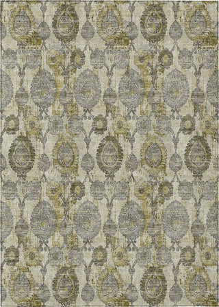 Piper Looms Chantille Damask ACN821 Khaki Machine Washable Area Rug main image