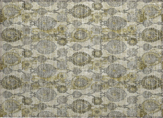 Piper Looms Chantille Damask ACN821 Khaki Machine Washable Area Rug Scatter Main Image