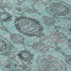Piper Looms Chantille Damask ACN821 Turquoise Machine Washable Area Rug Swatch Image