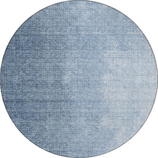 Piper Looms Chantille Modern ACN822 Blue Machine Washable Area Rug Round Main Image