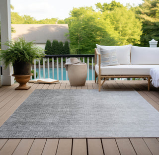 Piper Looms Chantille Modern ACN822 Gray Machine Washable Area Rug Outdoor Lifestyle Image Feature