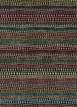 Piper Looms Chantille Stripes ACN823 Black Machine Washable Area Rug main image