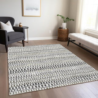 Piper Looms Chantille Stripes ACN823 Ivory Machine Washable Area Rug Lifestyle Image Feature